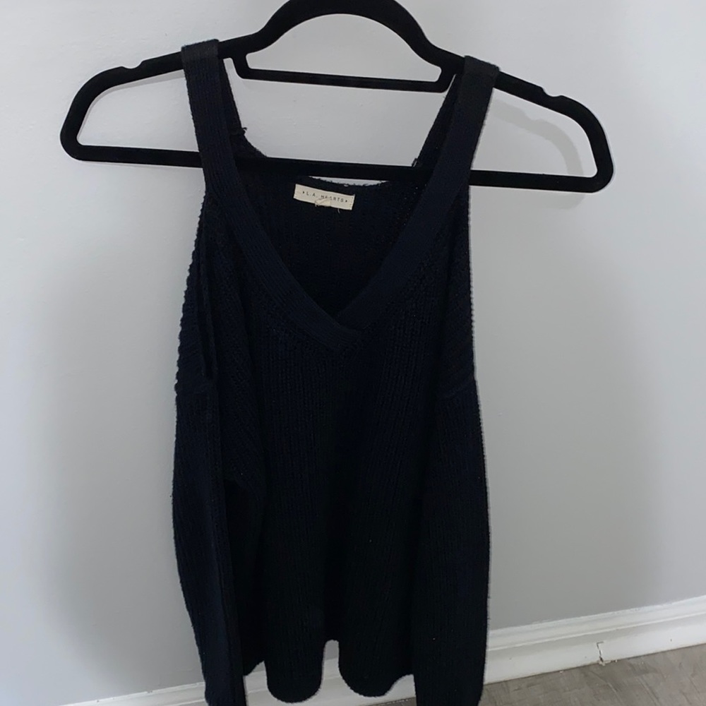 L.A. Hearts Black Off The Shoulder Sweater